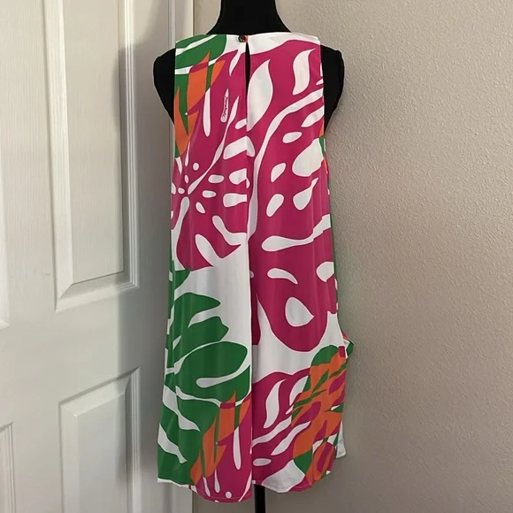 NWT Manuhealii Alina Dress Monstera Dragonfruit S - Picture 2 of 7